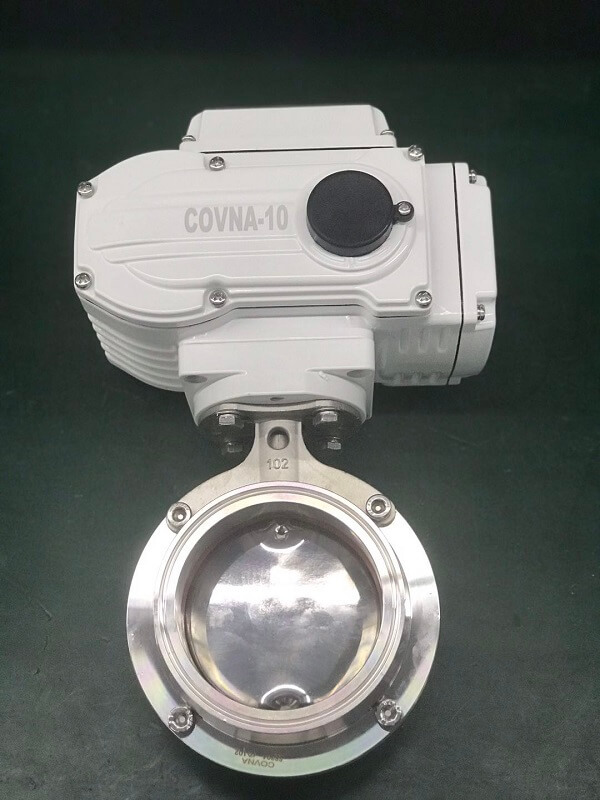 covna-sanitary-electric-butterfly-valve