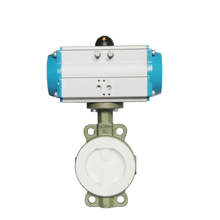 pneumatic ptfe butterfly valve-1